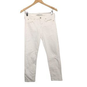 Celebrity pink white skinny jeans size 5/27